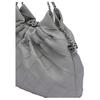 Tory Burch Fleming Chain Strap Logo Pendant Napa Leather Half Moon Mini Handbag Women Handbags Gray 162451-021