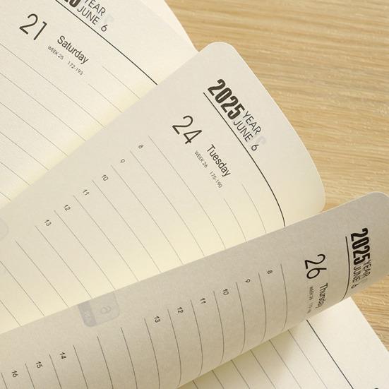 Планировщик блокнотов на 2025 год, ежедневный, еженедельный, ежемесячный календарь, плотная бумага, дизайн с защитой от растекания, искусственный