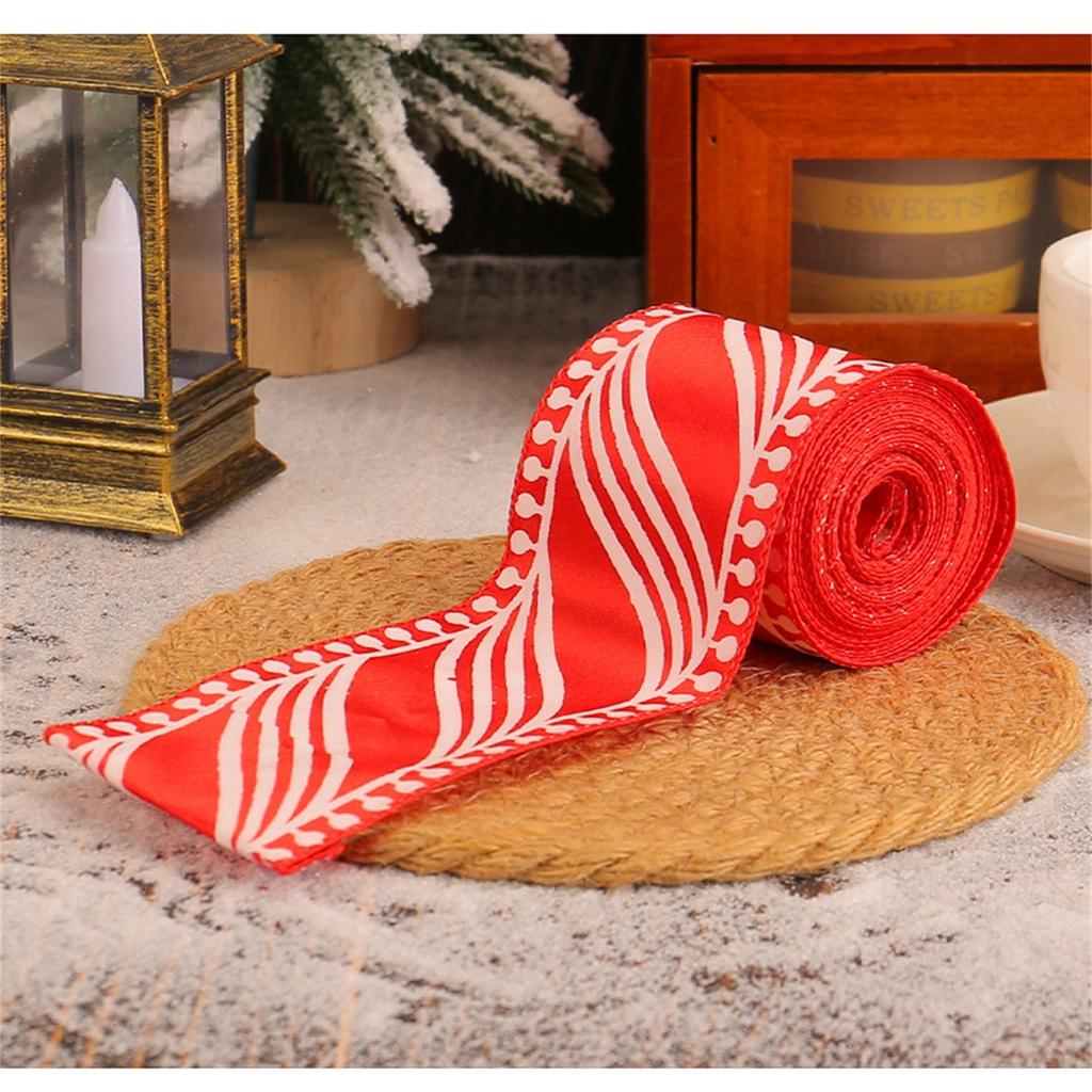 Christmas Decoration Lattice Ribbon Christmas Decoration Gift New Year Decoration