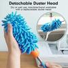 2 Pieces Extendable Cleaning Duster Replaceable Head Telescopic Dust Brush  Furniture Dusting