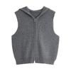 Chuyu Women's 2025 Winter Hooded Knit Sleeveless Vest