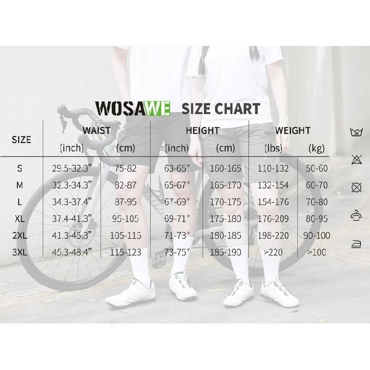 WOSAWE Baggy Shorts Cycling Biking Pants Breathable Sports Loose Fit Shorts Outdoor Casual Cycling Clothes with Zippered Pockets