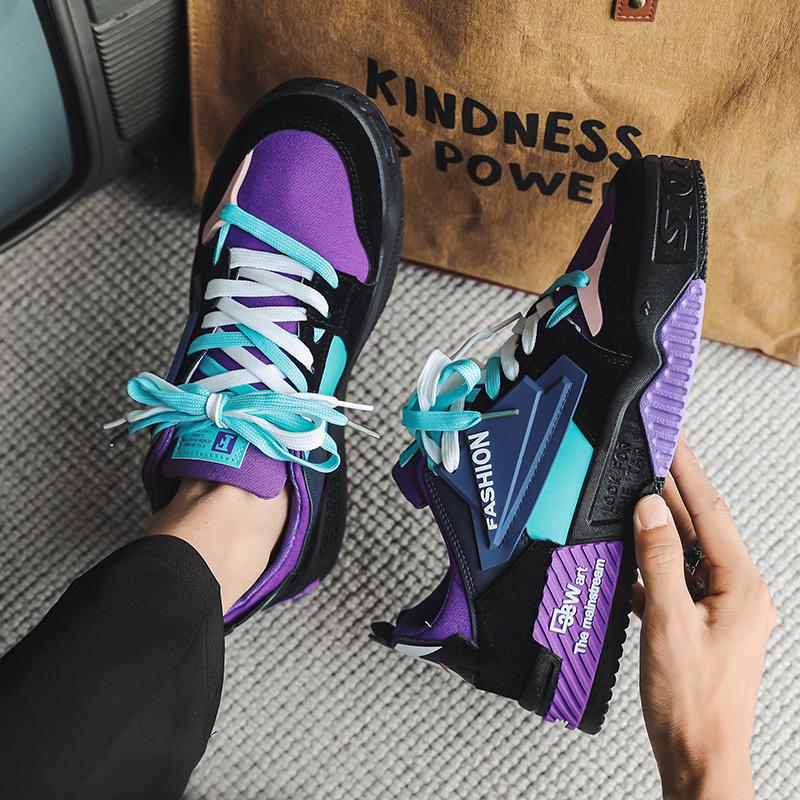 Мужские кроссовки Мужская обувь Повседневная обувь Цветовая гамма Кроссовки Трендовые кроссовки для бега Вулканизированные кроссовки для скейтбординга для мужчин