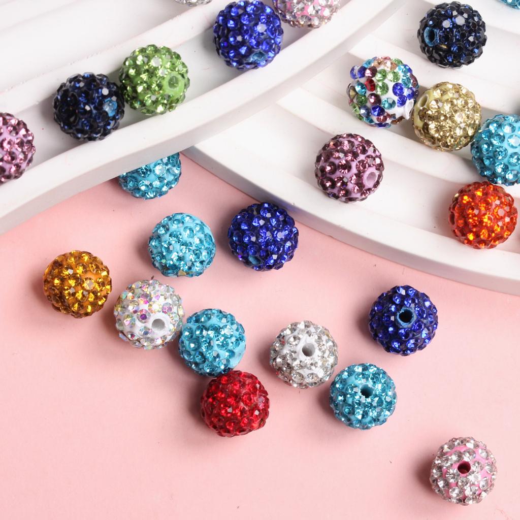 High Quality Disco Pave Clay 30pcs Czech Crystal Spacerbead 10mm Rhinestone Rounddiscoball