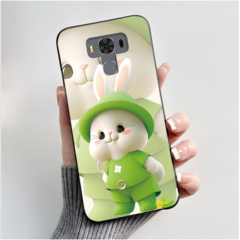 Для ASUS Zenfone 3 Max ZC553KL X00DDB X00DDA X00DD Чехол Роскошный Милый Кролик Любовь Смешной Черный Мягкий ТПУ Силикон Матовая Задняя Крышка