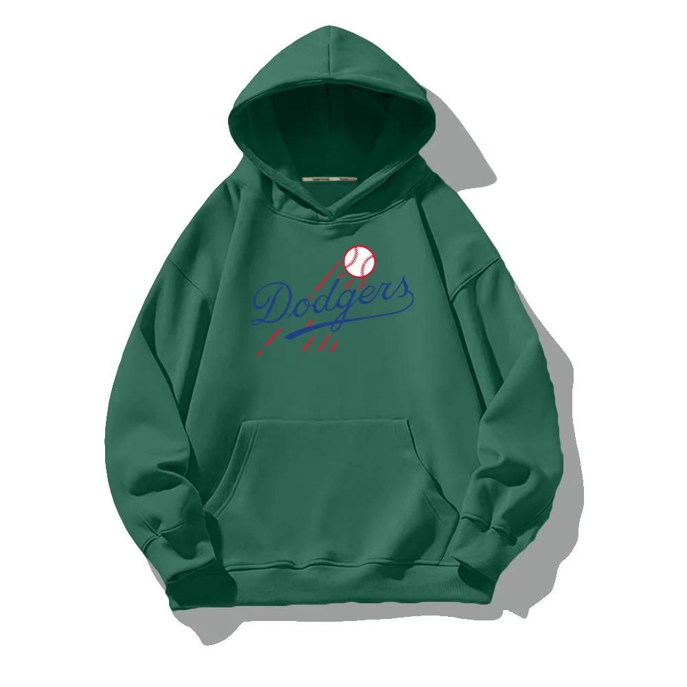 Лос-Анджелес Доджерс Пуловеры Унисекс Свободные Повседневные Толстовки С Длинным Рукавом Толстовки Спортивная Одежда Большие Размеры Модные Женские Мужские Толстовки