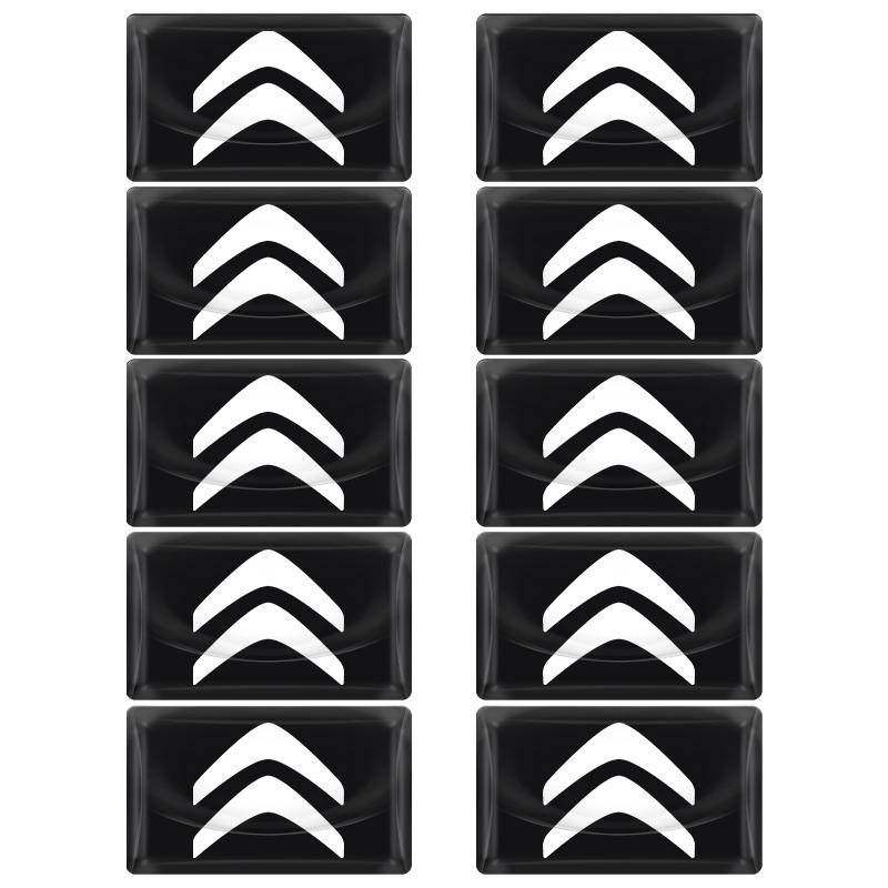 DBGO4 2/5/10Pcs Carbon Fiber Steering Wheel Car Logo Emblem 3D Stickers For Citroen C1 C2 C3 C4 C5 C6 C8 C4L DS3 DS4 DS5LS DS6