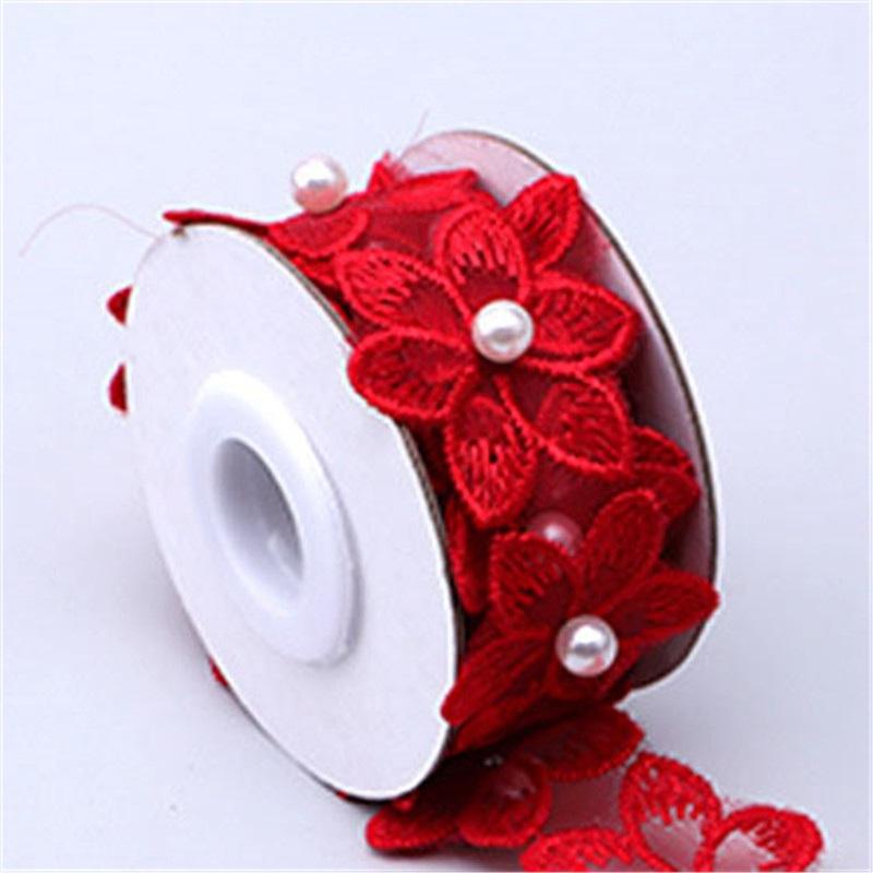 Изысканное свадебное платье, 1 ярд, аксессуары «сделай сам», кружевная вышитая лента, одежда, шитье, отделка цветами из бисера