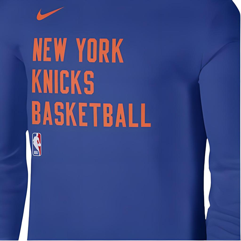 Новая мужская футболка с длинным рукавом для тренировок Nike NBA New York Knicks FD9959-495