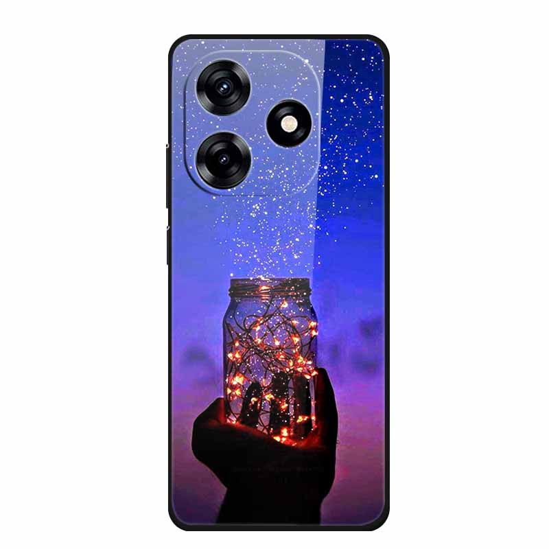 Glass Back Cover For Honor X5c Plus Case Coque Hard Tempered Glass Case For Honor Play 10A X5c Plus Phone Case Cover Soft Bumper