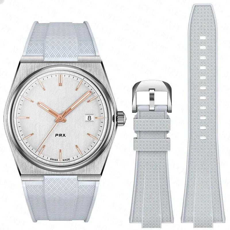 Для Tissot PRX T137.407/T137.410 Силиконовый ремешок с быстрой заменой Super Player 40 мм Мужской Выпуклый Резиновый Ремешок Браслет для Часов 12 мм