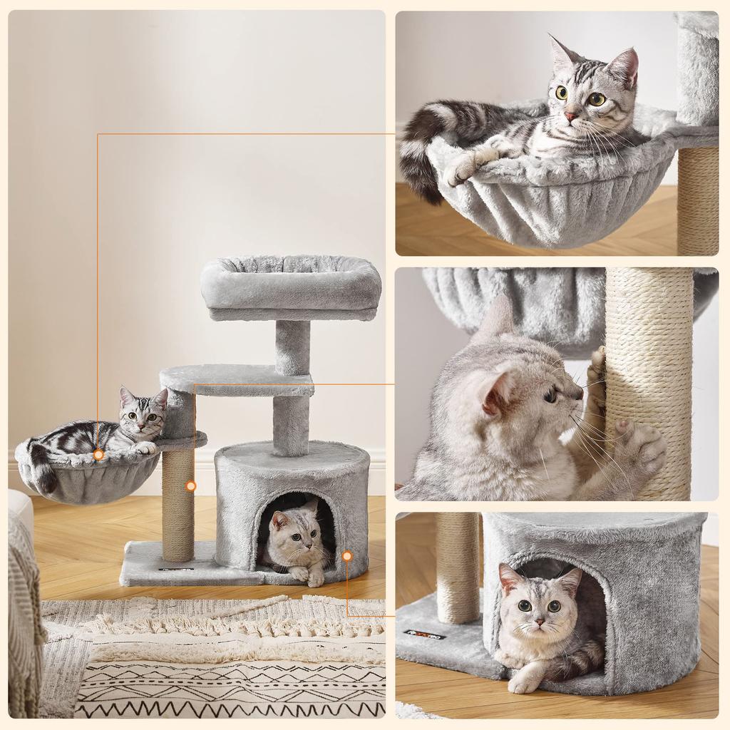 FEANDREA Рекомендовано для мини-котят и пожилых кошек Пространство Высота для царапания PCT59W Башня, Кошки, Экономия, Столбик, 68см,