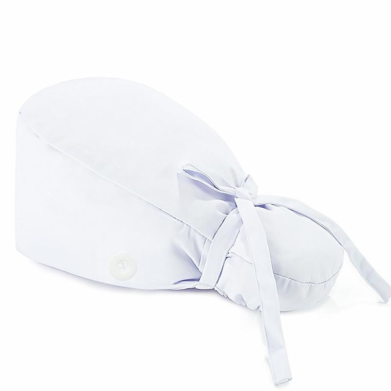 1 шт. с пуговицами однотонная шапочка медсестры с высоким хвостом регулируемая легко моется