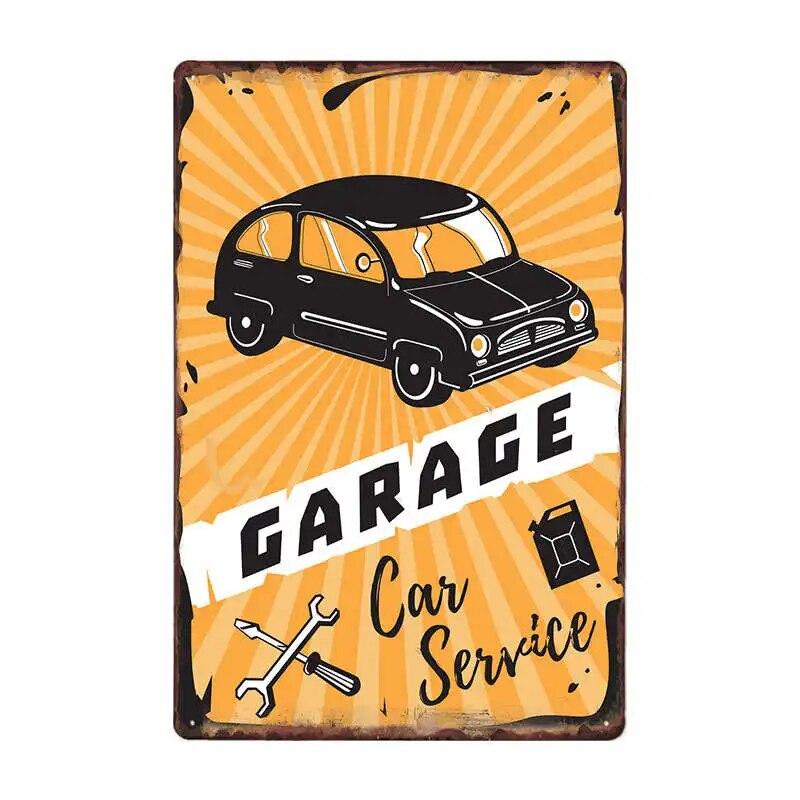 GARAGE FULL SERVICE Vintage Metal Signs Car Garage Retro Poster Bar Wall Decor Plaque Painting Art 20x30 CM