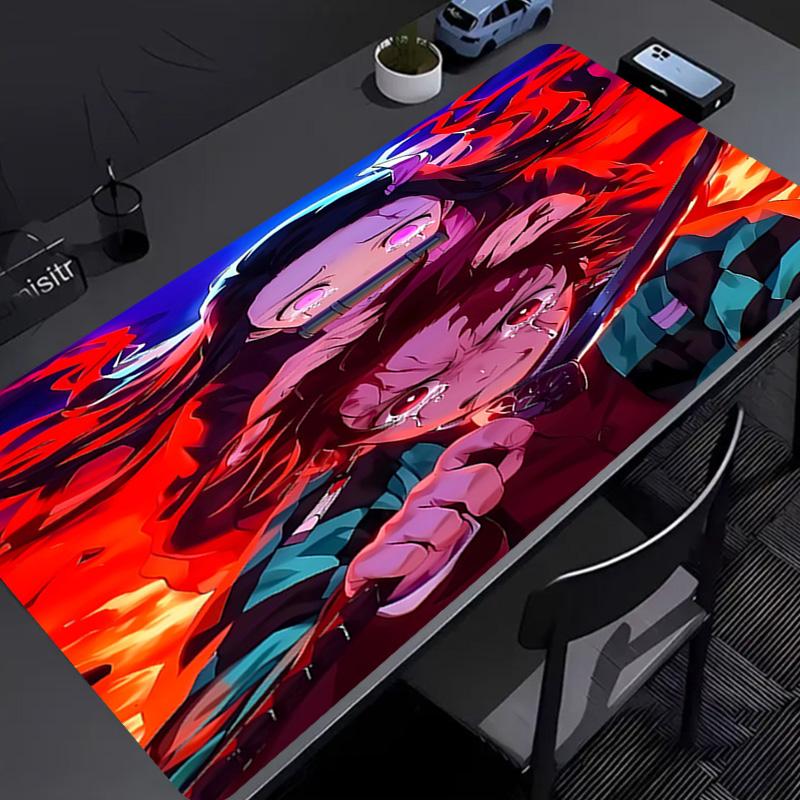Demon Slayer Mouse Pad - Non-Slip Rubber Base, Smooth Surface for Work,Gaming,Office,And Home Use, Desk Mouse Pad