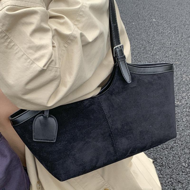 2025 Autumn New Ins Wind Tote Bag Women's Large-capacity Korean Version Niche High-value Foreign Shoulder Bag Retro