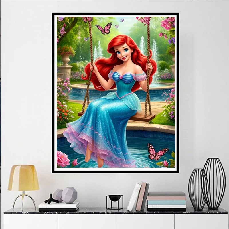 Disney 5D DIY Алмазная живопись Русалочка Ариэль Вышивка Мозаика Вышивка крестом Домашний декор Подарок Поделки