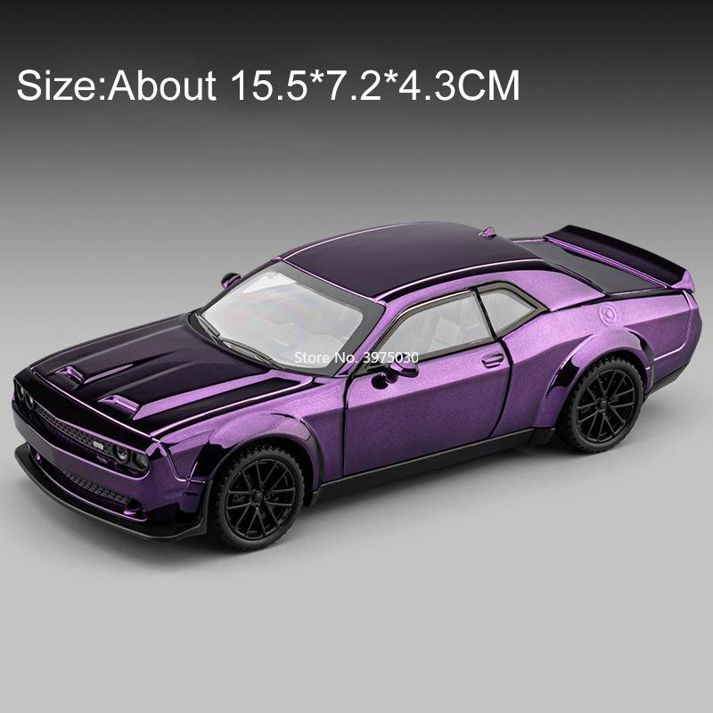 1:32 Dodge Hellcat Литые Модели Автомобилей Металлическая Игрушка Открывающиеся Двери Оттяни Назад Звук Свет Амортизация Автомобили Фестивальный Подарок Для Ребенка