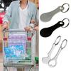 Shopping Hand Stainless Steel Key Ring Handheld Shopping Cart Token Metal Convenient Keychain Accessory
