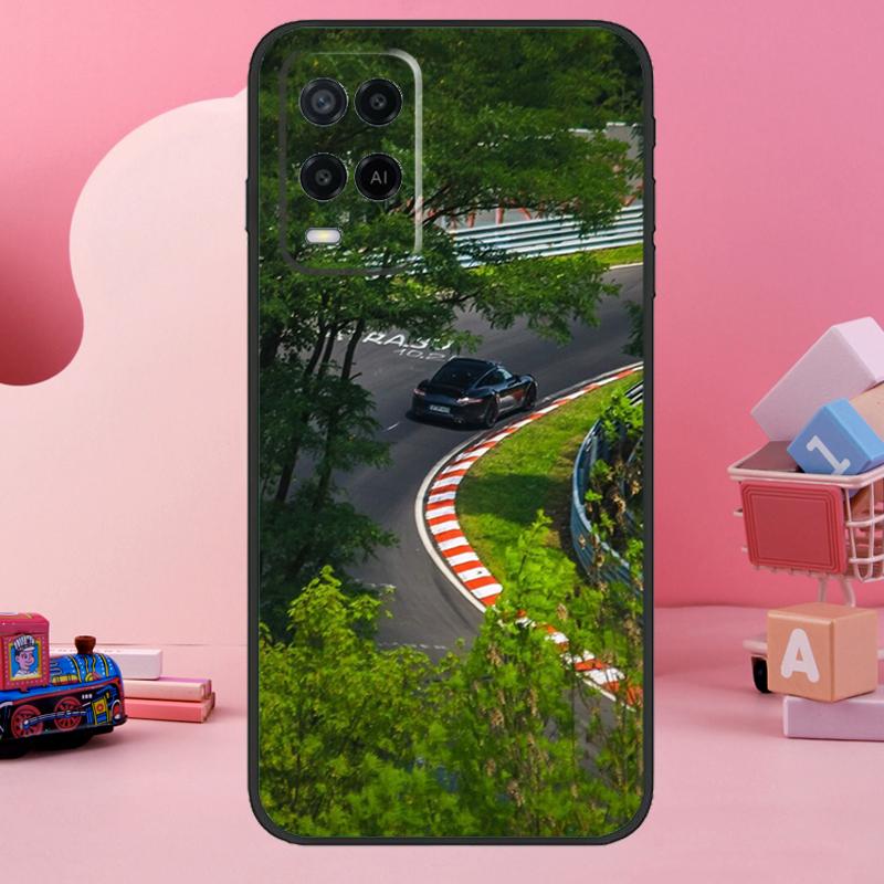 Green Hell Nurburgring Case For Oppo A18 A38 A58 A78 A98 A74 A54 A94 A80 A60 A40 A96 A76 A16 A15 A17 A57 A77 A5 Pro