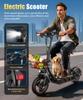 H14E-Scooters600W Brushless Motor 36V10AH Lithium Battery Dual Disc Brakes 14” Pneumatic Tires Foldable Electric Scooters