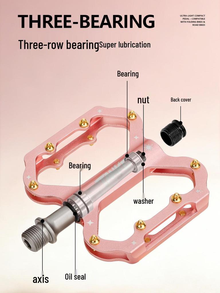 Carbon Keke TANKE Dahon Colorful Three Bearings Bicycle Pedals for Mountain and Road Bikes