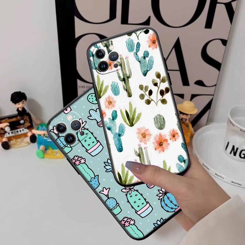 IK74 Watercolour Cacti New High-End Shell Phone Case for Redmi Note 13 14 Pro+ Plus A3 A3X 13X 13C 13R 14S 14C 14R