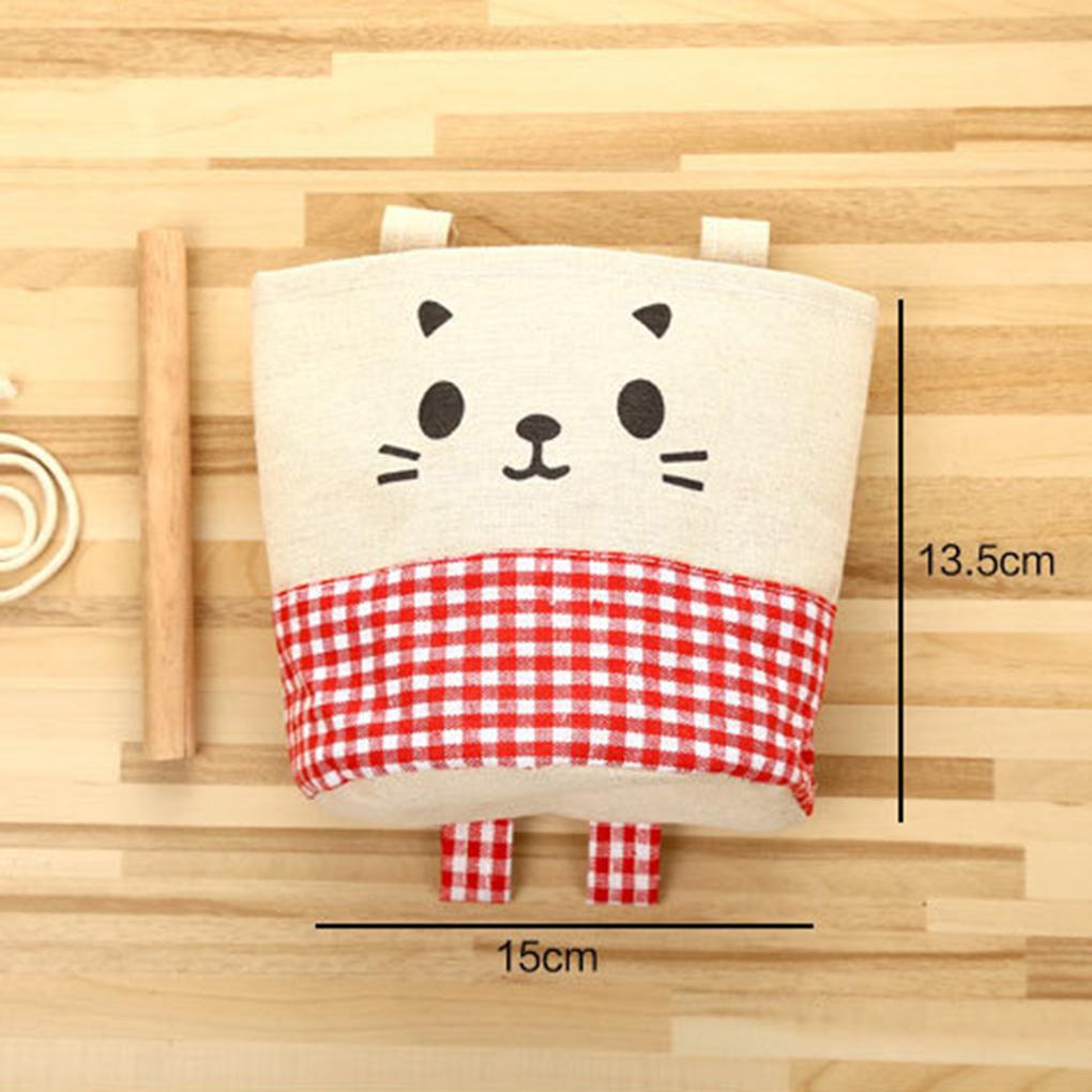 Домашняя подвесная сумка для хранения, милая корзина, контейнер, настенная дверная карманная сумка, украшение