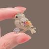 1 Pcs Magpie Bird Brooch High-end Japanese Cute Anti Glare High-end Feeling Personalized Suit Colored Pin Brooch Accessories