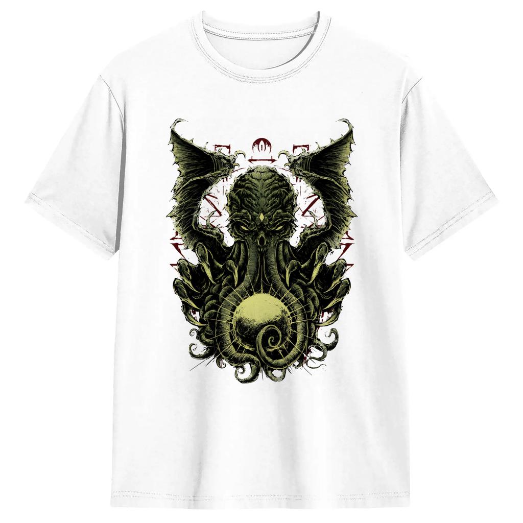 Unisexs Japanese Cthulhu Sea Creature Artwork T Shirt 100 Cotton Clothing Unique Short Sleeve Crew Neck Tee Shirt Unique TShirts