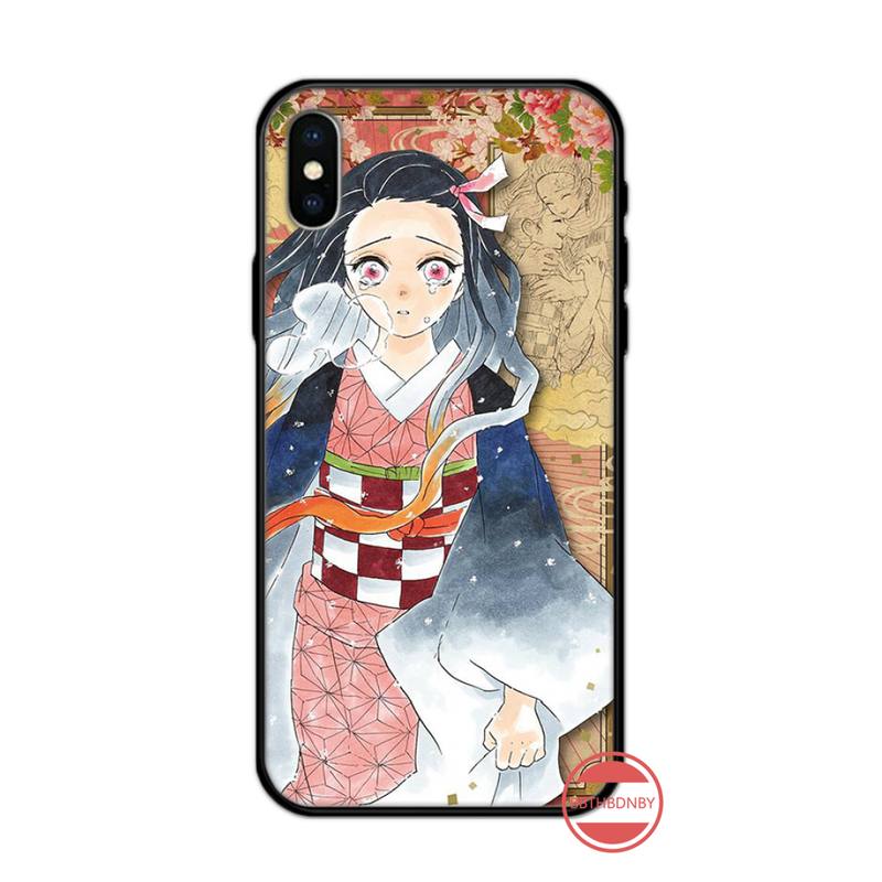Чехол для телефона Demon Slayer Blade с комиксами и открытками для iPhone 11 12 13 pro XS MAX 8 7 Plus X SE 2020 XR