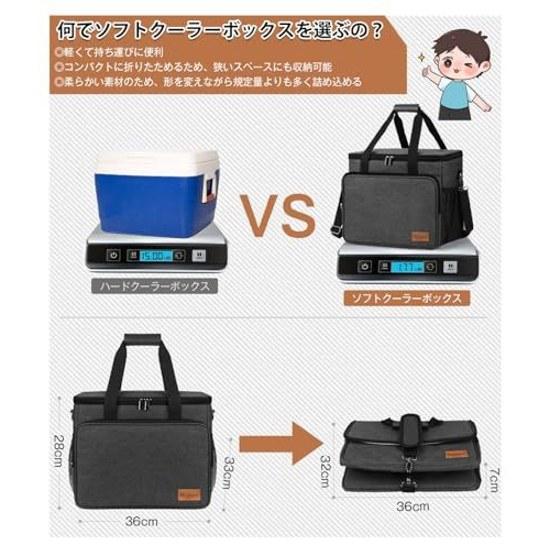 Cooler Box Large Capacity 30L Insulation Waterproof Wear-Resistant Insulated Bag 4-Layer Leak-Proof Foldable Storage Lightweight 3-Way Design Soft