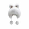 Fluffy Women's Lei Feng Cap Winter Warm Bunny Cat Ear Hat Fox Plush Ear Cap  New Year Gift