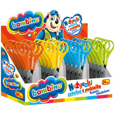 Bambino School Scissors with Scale 1 Piece