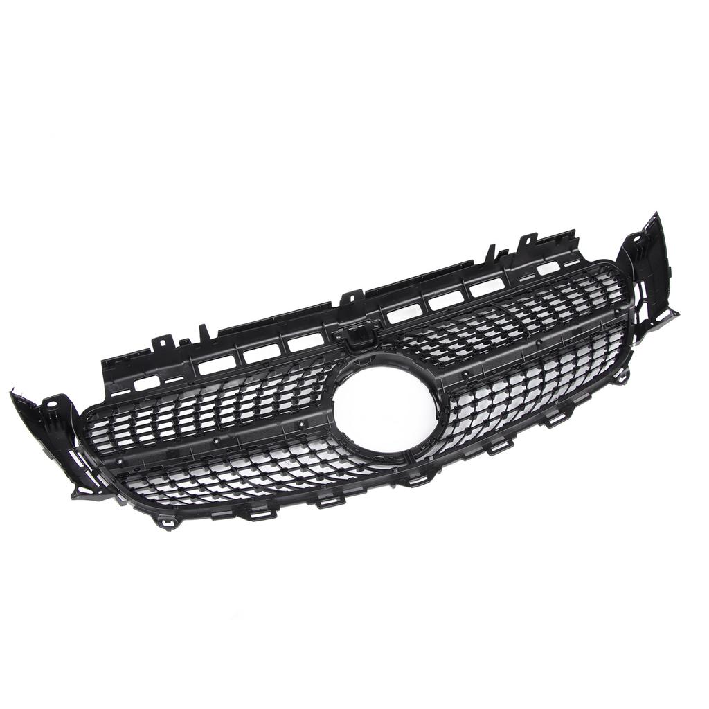 Diamond Style Front Grille Grill Gloss Black Fit for W213 2016‑2019