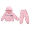Girls' Suit Casual Sports  Hooded Windbreaker  Wear Children's Sportswear Spring and Autumn Simplicity  Two-Piece Suit