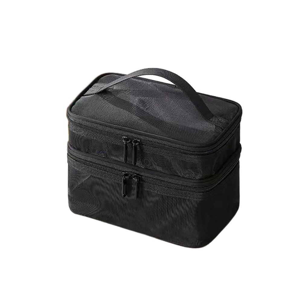 Multifunctional Transparent Mesh Travel Cosmetic Bag Storage 2/3 layer Toiletry Bag Large Capacity Makeup Case Cosmetic Storage