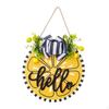 Welcome Sign Artificial Flowers Fruit Wreath Decoration Lemon Front Door Floral for
