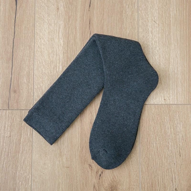 Women's Solid Color Thick Winter Knee-High Cotton Socks