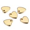30pcs 10pcs Gold Color Stainless Steel Love Heart Charms Pendants for DIY Jewelry Making Necklace Bracelet End Tail Ornaments