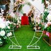 79" White Metal Crescent Moon Wedding Arch 2PCS DLY Decor Framework Iron For Wedding Party Stand