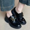 Платформа весна новая круглая голова универсальные ретро британские толстый каблук Мэри Джейн маленькие кожаные туфли женщины