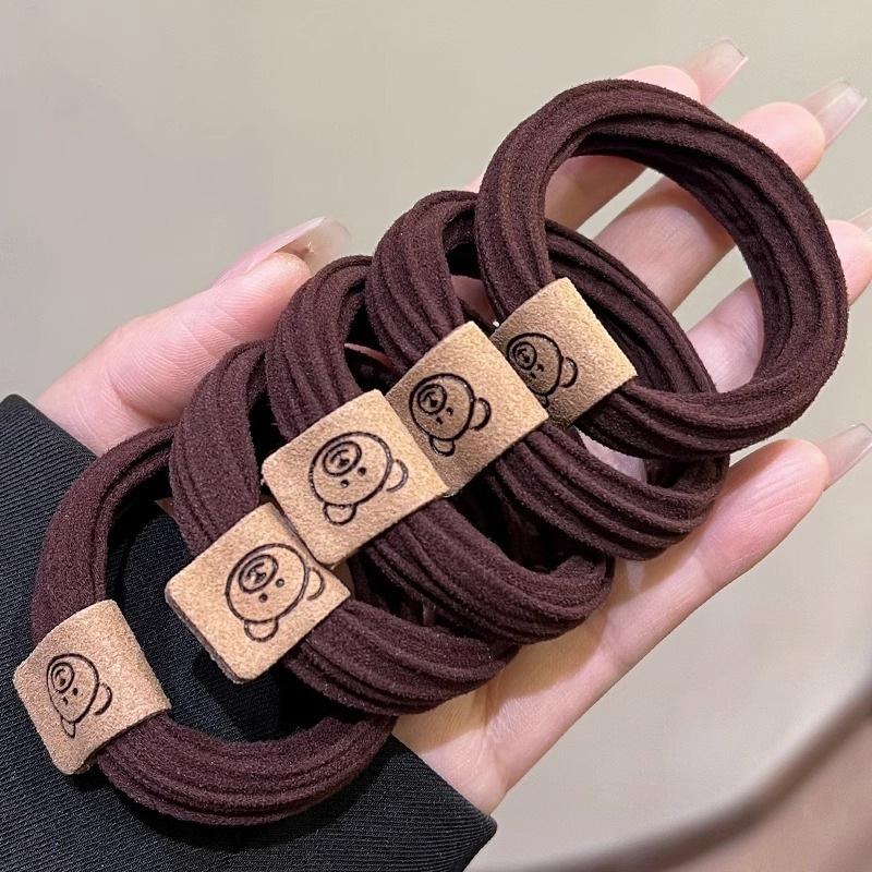 Бесшовная эластичная резинка для волос с логотипом медведя для высоких хвостов и пучков