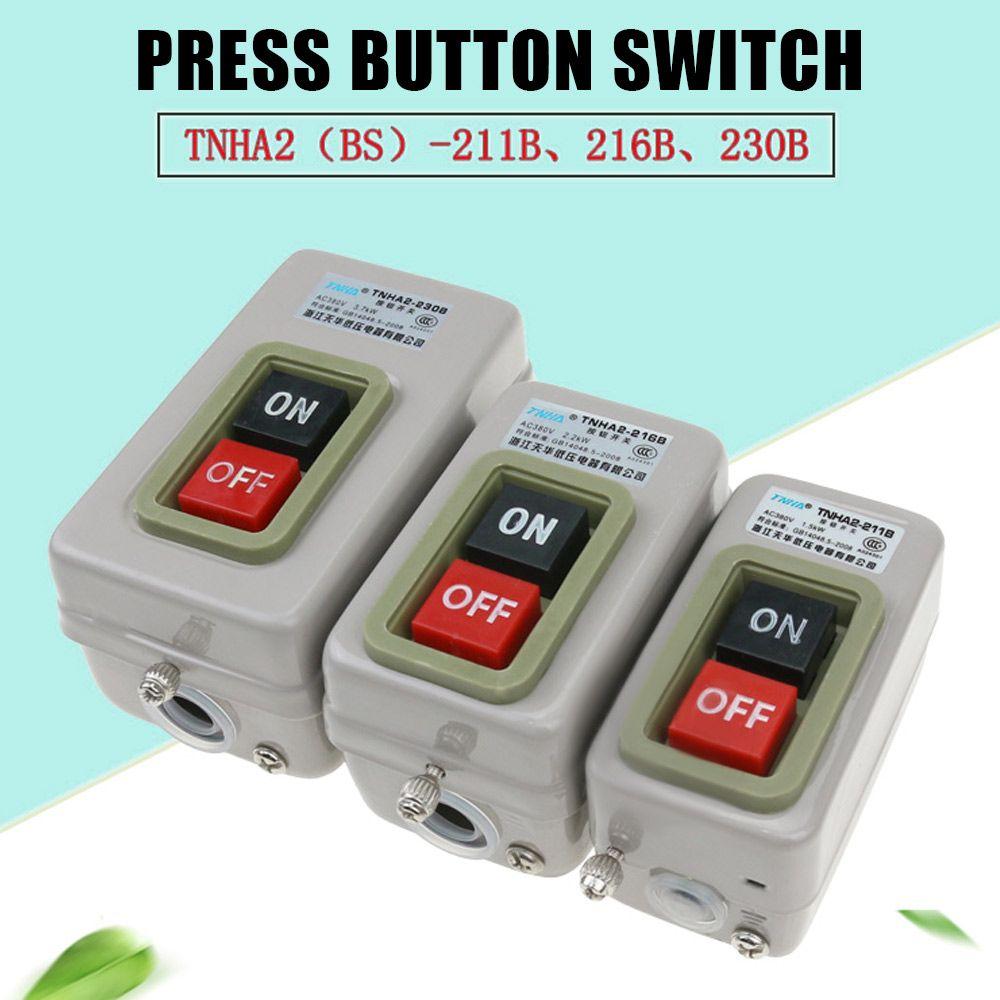 250/380V Three-phase Motor BS-211/216/230 Start Button Switch Metal Button Switch Control Box Power