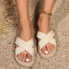 Ladies New Slippers Summer Cross Drag Fashion Hemp Rope Outer Wear Slippers Casual Sandals and Slippers