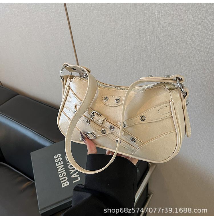 Свободная сумка под мышкой женская 2025 весна новая мода локомотивная маленькая квадратная сумка ленивый ветер высокая мудрость на одно плечо сумка кроссбоди