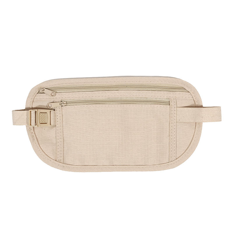 Поясная сумка Скрытый кошелек для безопасности Черная поясная сумка для безопасности на молнии Унисекс Дорожная поясная сумка Сумка для паспорта и денег