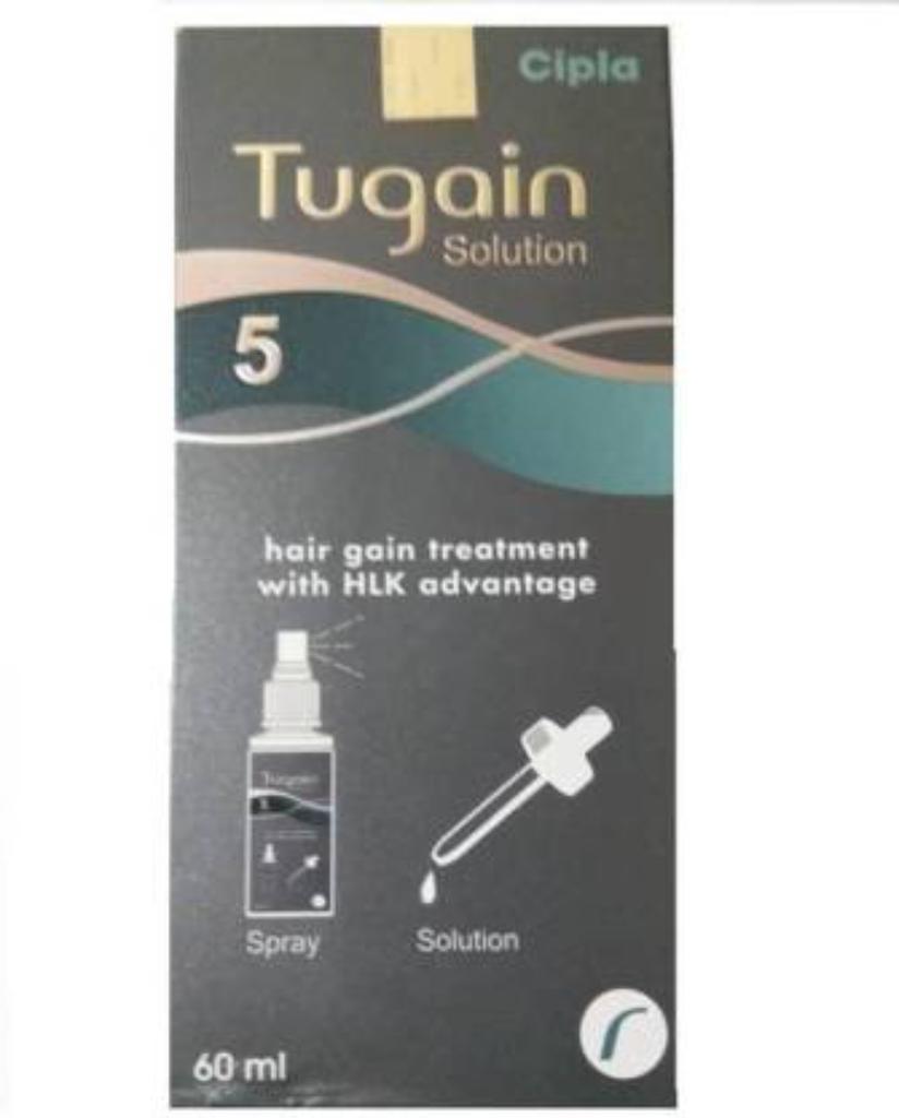 2 Pack Tugain5% Solution by Cipla Hair Loss Baldness Regrowth Promoter Men HLK