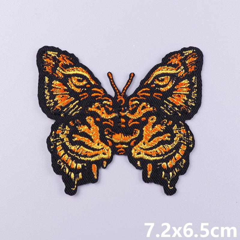 Punk Animal Patch Skull Butterfly Embroidery Patch Iron On Patches For Clothing Thermoadhesiv Patches On Clothes Decorate Badges
