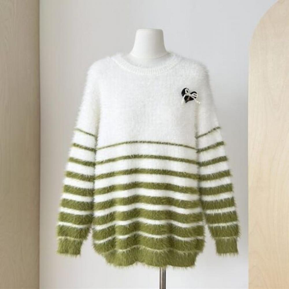 Navava Round Neck Long Sleeve Knit Sweater Nk2546